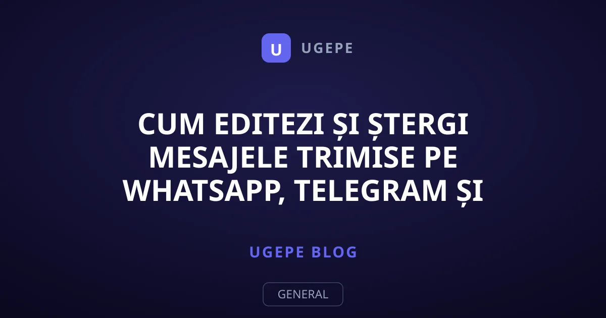 Cum editezi și ștergi mesajele trimise pe WhatsApp, Telegram și Signal